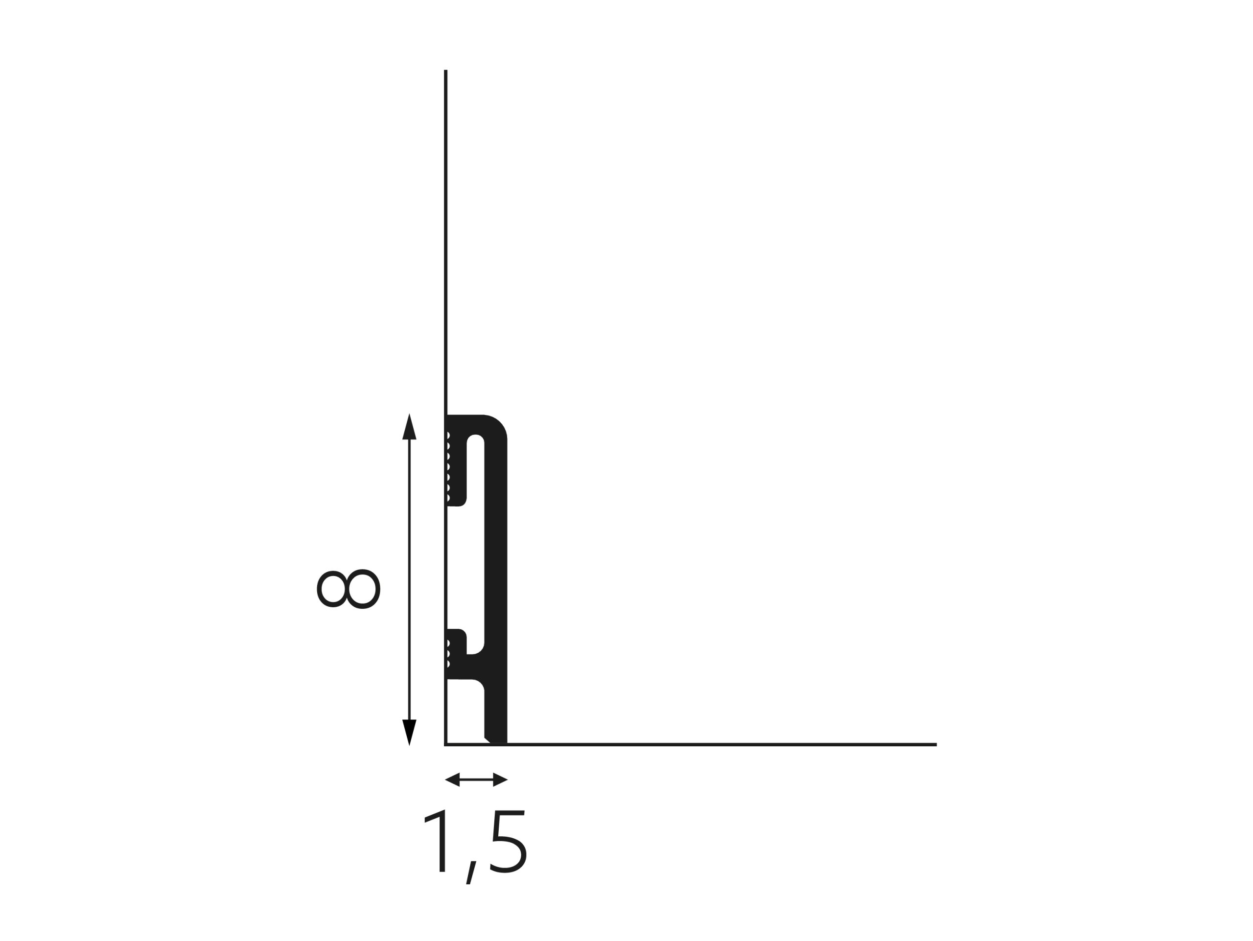 Listwa przypodłogowa Durofit Premium Floor PF080 - Biały - obrazek 2