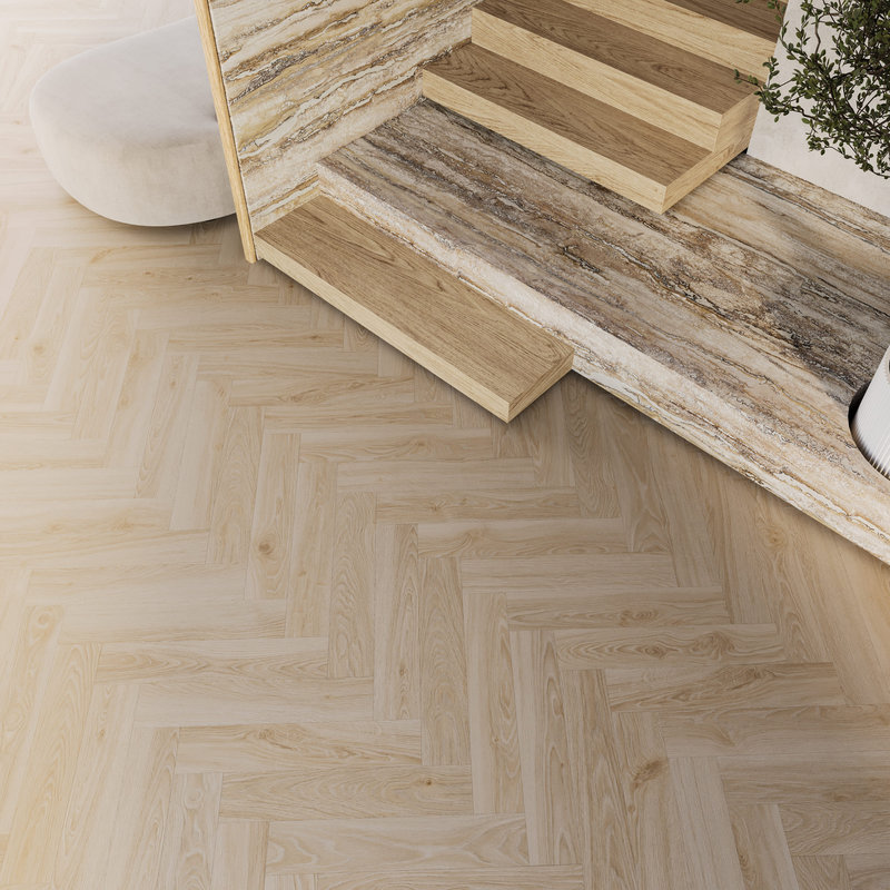 Panele winylowe Dąb Herbaciany Klasa 34 5+1mm Barlinek Next Step Herringbone z podkładem - obrazek 2