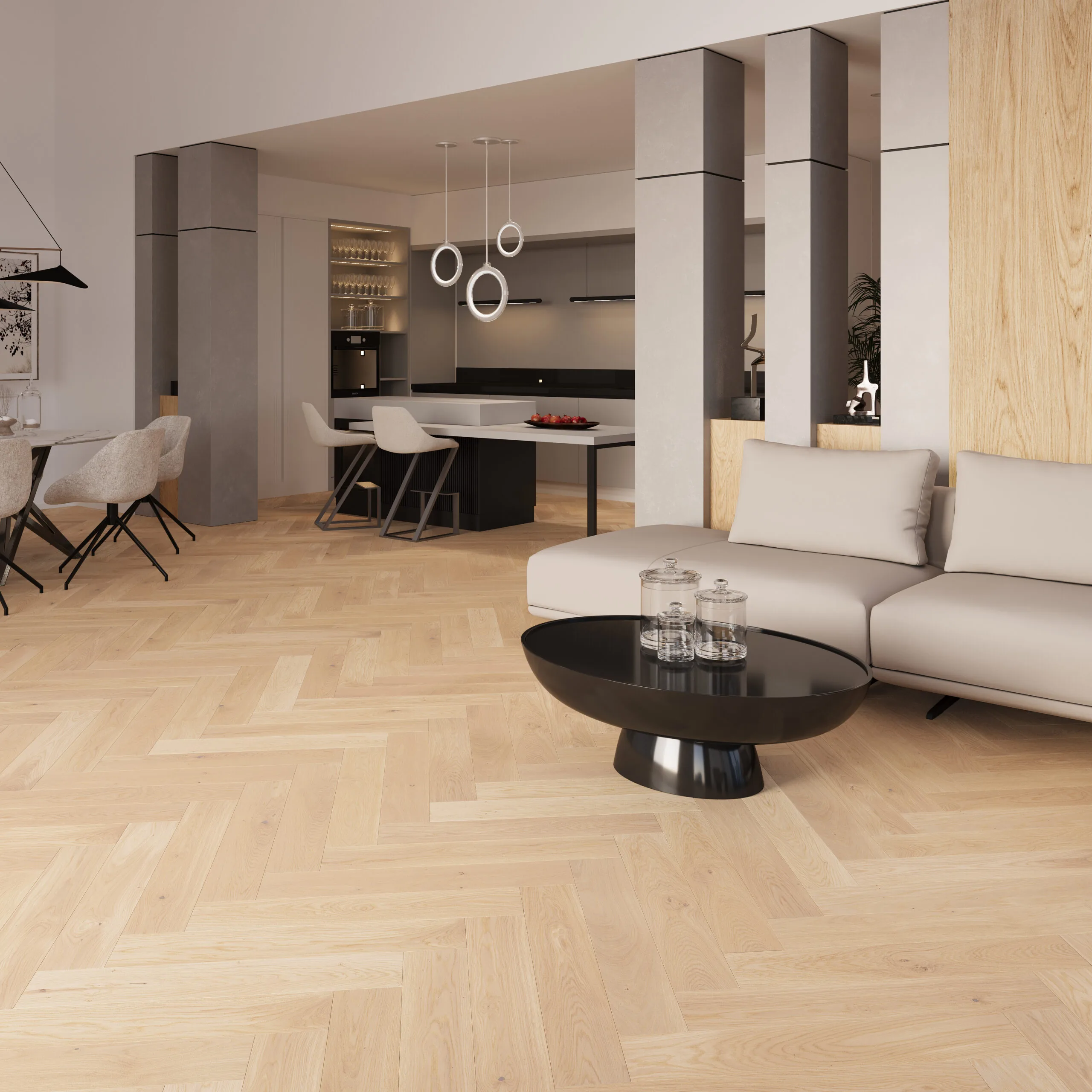 Podłoga drewniana Dąb Salt Jodła Klasyczna 130 Barlinek Classico Line - obrazek 2