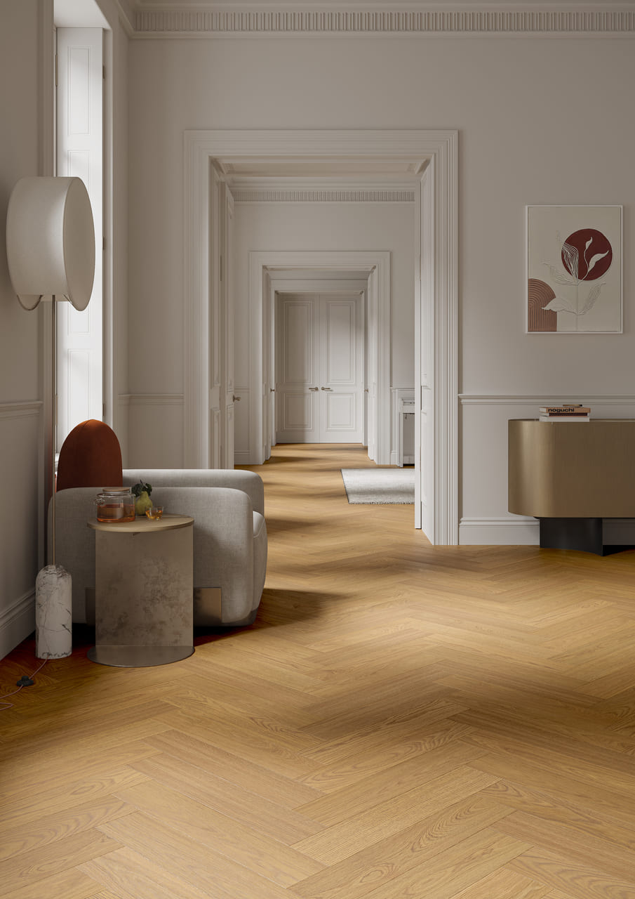 Panele winylowe Dąb Antyczny Klasa 34 5+1mm Barlinek Next Step Herringbone z podkładem - obrazek 5