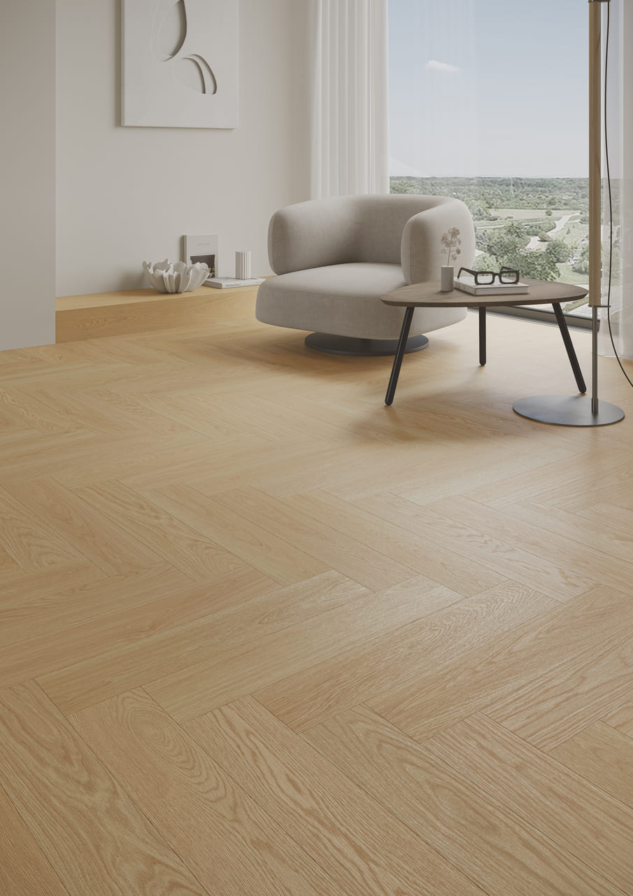 Panele winylowe Dąb Lniany Klasa 34 5+1mm Barlinek Next Step Herringbone z podkładem - obrazek 4