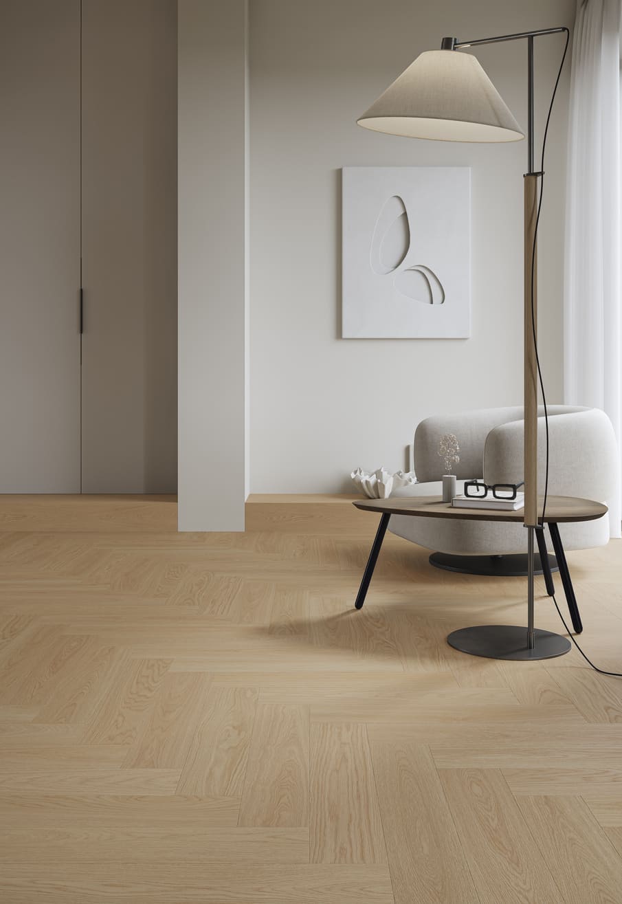 Panele winylowe Dąb Lniany Klasa 34 5+1mm Barlinek Next Step Herringbone z podkładem - obrazek 5