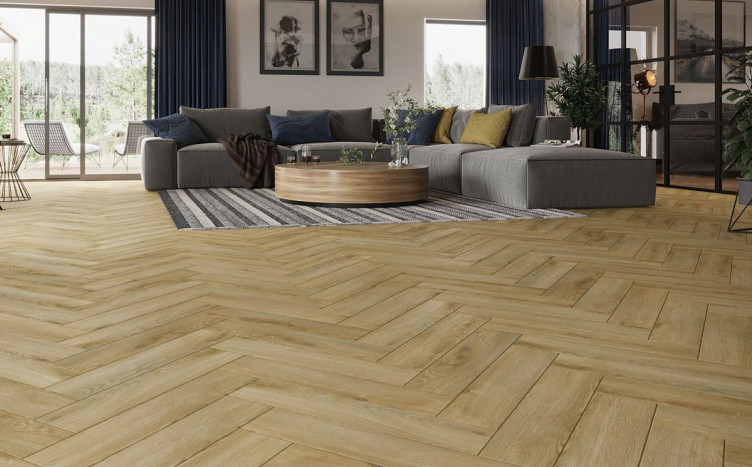 Panele laminowane De Lux Dąb Grenada Jodełka 12 mm Weninger - obrazek 2