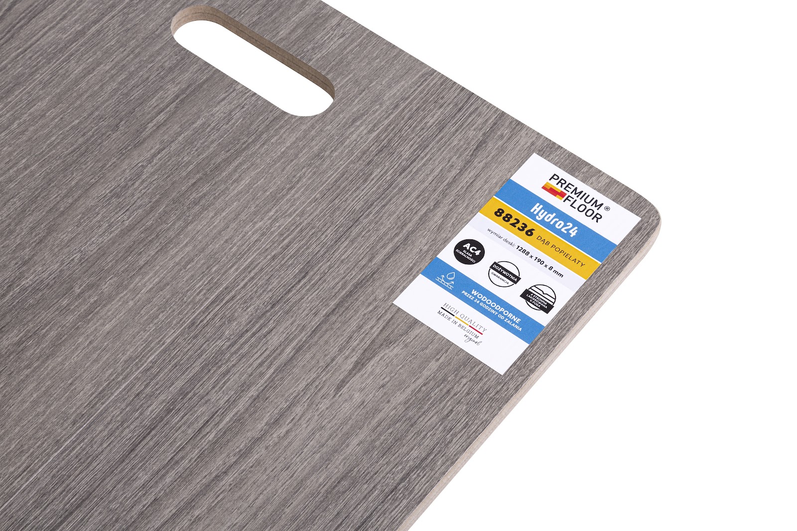 Panele laminowane Dąb Popielaty Klasa AC4 8mm Hydro72 Premium Floor